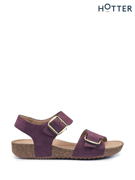 Hotter Purple Regular Fit Tourist II Buckle Sandals (B27631) | €121
