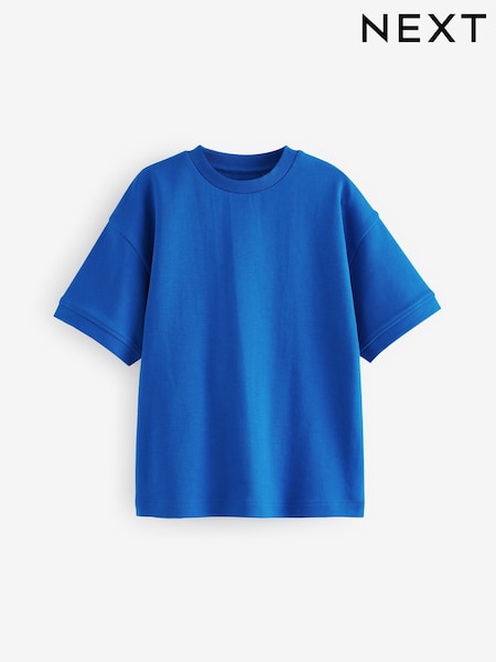 Kobaltno modra - Relaxed Fit Heavyweight T-Shirt (3-16yrs) (B27660) | € 4 - € 9