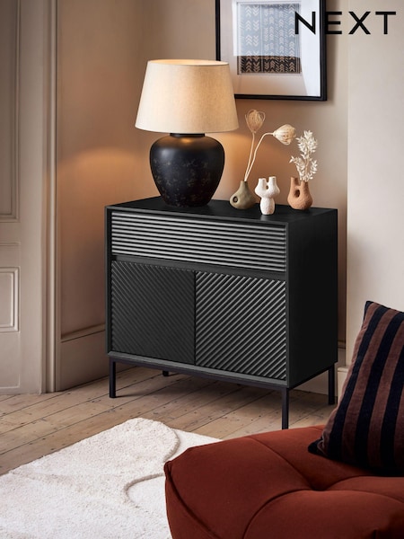 Black Marlow Oak Effect Small Sideboard (B27664) | €365