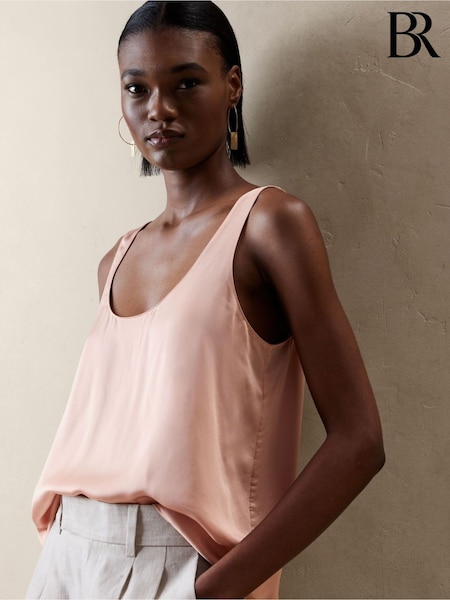 Banana Republic Pink Sublime Silk Tank Top (B27737) | €52