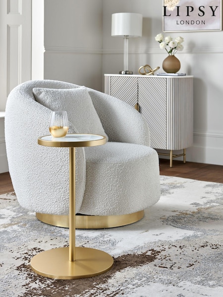 Lipsy Marble and Gold Effect Frame Side Table (B27743) | €182