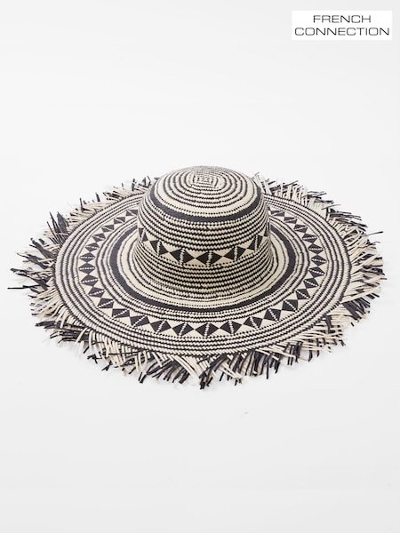 French Connection Straw Beach Hat (B27786) | kr950