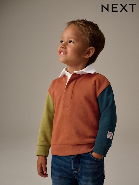 zelena - 100% Cotton Long Sleeve Rugby Polo Shirt (3mths-7yrs) (B27983) | € 8 - € 10