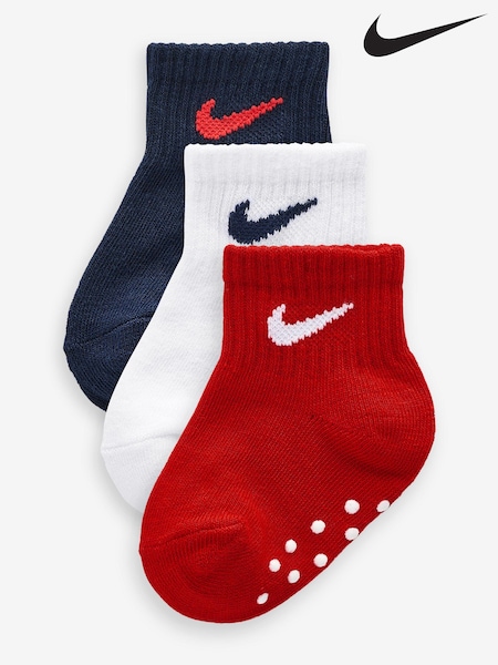 rdeča - Nike Kids Little Gripper Socks 3 Pack (B28098) | € 7