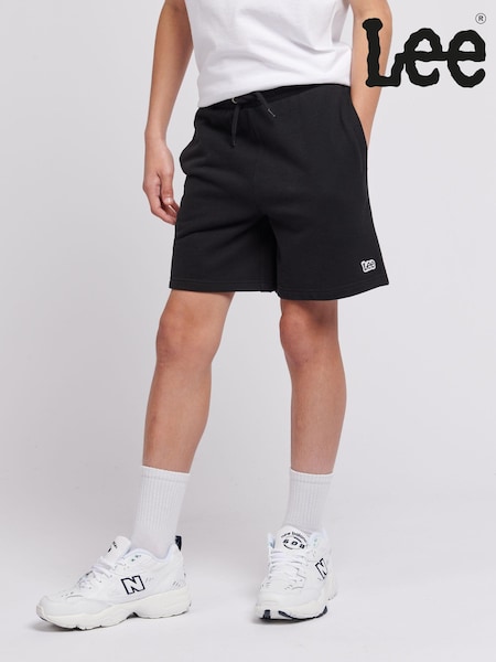 Lee Black Boys 100% Cotton Badge Shorts (B28203) | ₪126 - ₪151