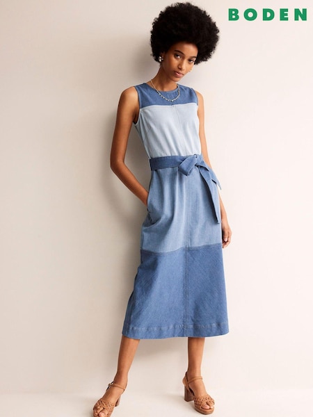Boden Blue Hotch Denim Midi Dress (B28251) | €83