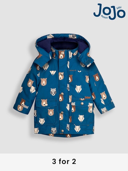JoJo Maman Bébé Detachable Hood Print Parka (B28253) | 79 € - 82 €