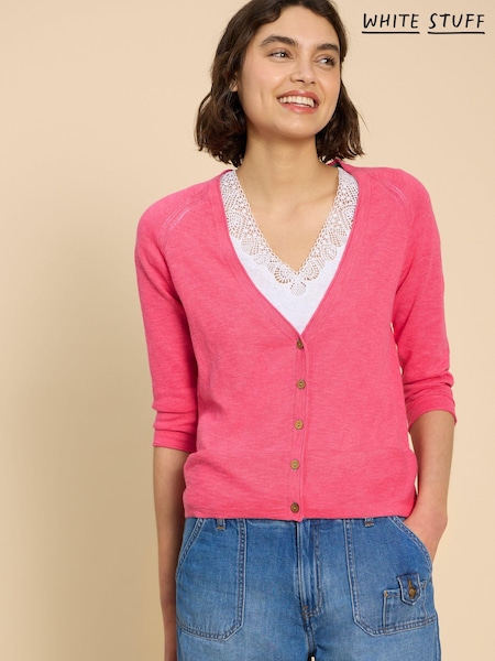 rožnata - White Stuff Naria V-Neck Cardigan (B28281) | € 66