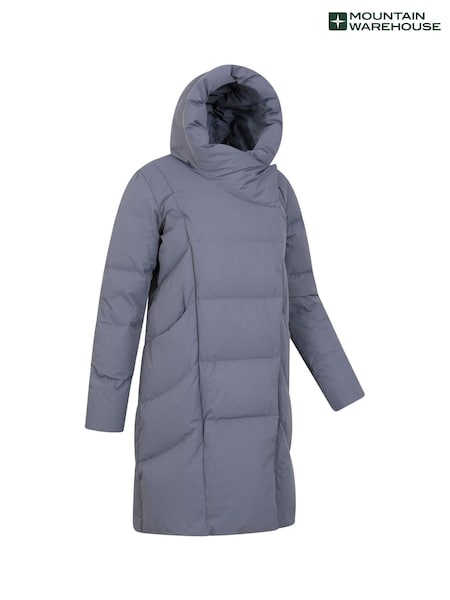 Gris - Mountain Warehouse Womens Cosy Wrap II Extreme Water Resistant Down Jacket (B28363) | 249 €