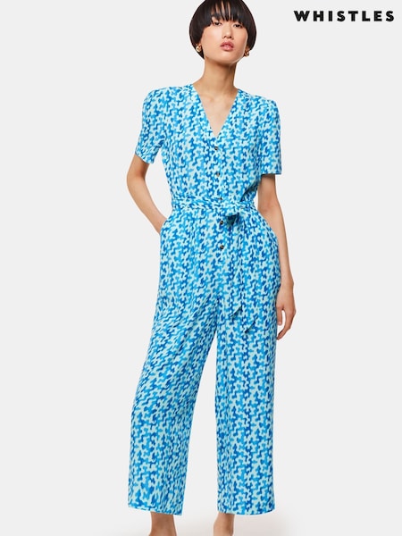 Whistles Blue Hazy Coral Jumpsuit (B28493) | €49