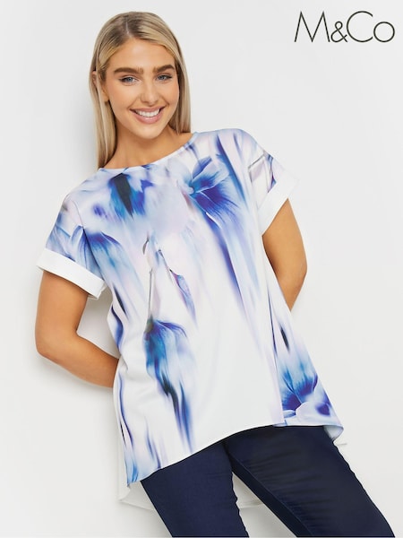 M&Co White Turn Back T-Shirt With Jersey Back (B28529) | €43