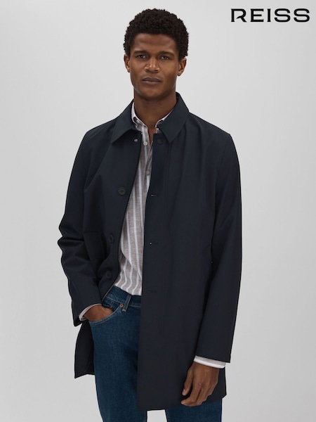 Oscar Jacobson Water-Repellent Single Breasted Car Coat (B28535) | €245