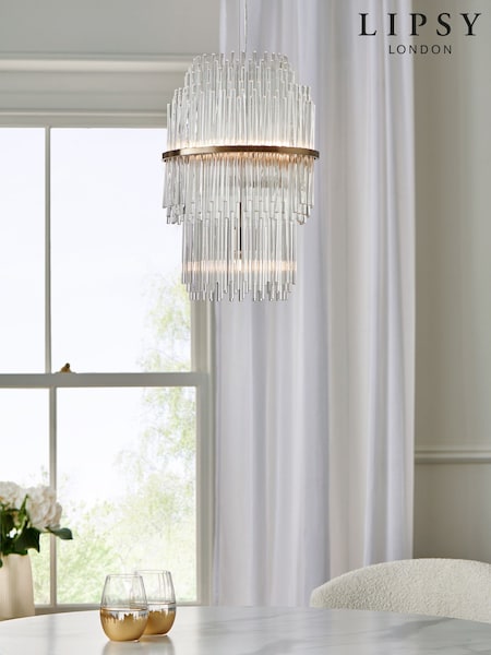 Lipsy Brass Glass Chandelier (B28654) | €286
