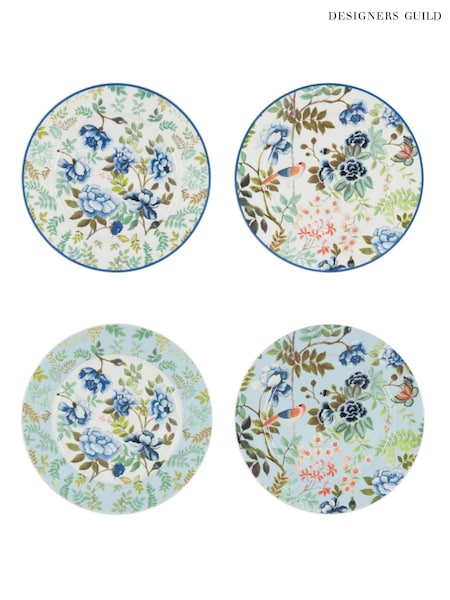 Designers Guild Porcelaine De Chine Side Plates Set Of 4 (B28657) | ‏221‏₪