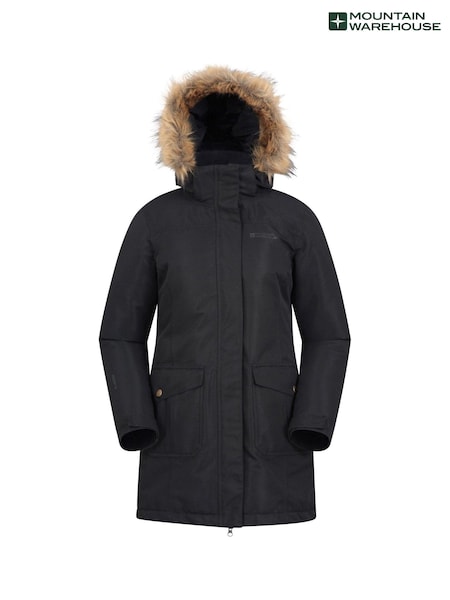 أسود - Mountain Warehouse Tarka Waterproof Long Padded Jacket (B28786) | ‏750 ر.س.‏