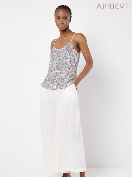 Apricot Multi Sequin Cami Top (B29031) | €35