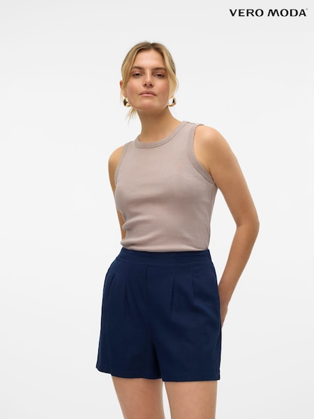 VERO MODA Washed Ribbed High Neck Vest (B29032) | 67 LEI