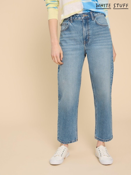 White Stuff Blue Charlie Straight Crop Jeans (B29088) | $94