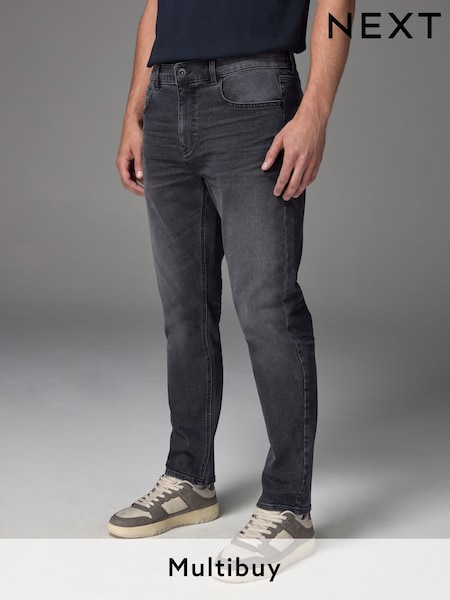 Grey Washed Slim Fit Essential Stretch Jeans (B29107) | €28