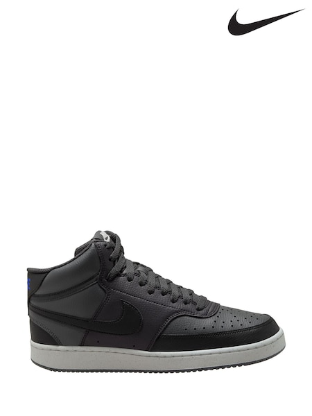 Smoke Grey/Black - Nike Court Vision Mid Trainers (B29118) | 113 €
