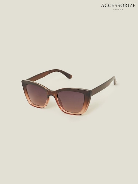 Accessorize Brown Ombre Crystal Cateye Sunglasses (B29128) | €21
