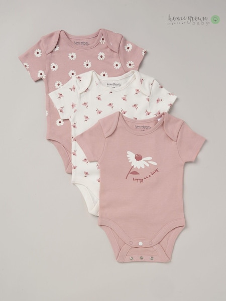 Homegrown Pink Printed Bodysuit Set 3 Pack (B29131) | 14 €
