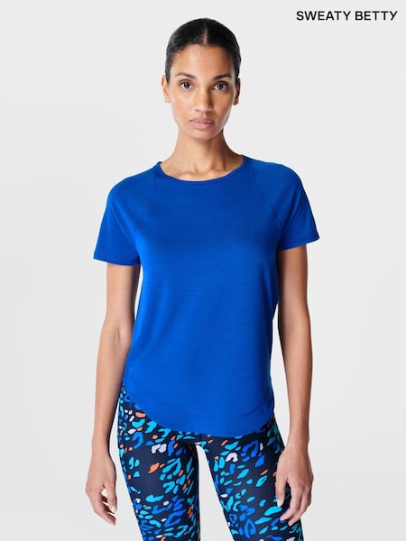 Sweaty Betty Lightning Blue Breathe Easy T-Shirt (B29398) | €31