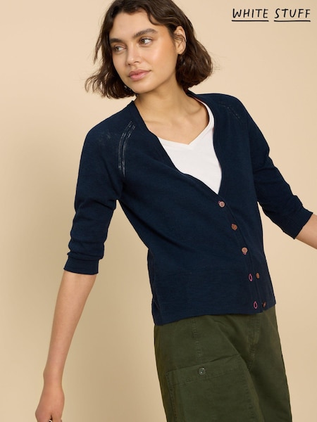White Stuff Blue Naria V-Neck Cardigan (B29536) | €31