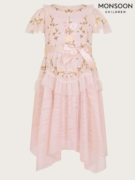 Monsoon Cora Embroidered Ruffle Dress (B29539) | 200 LEI - 242 LEI