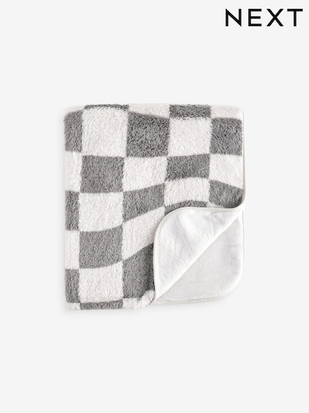 Grey/White Fleece Baby Blanket (B29546) | 2,145 ISK