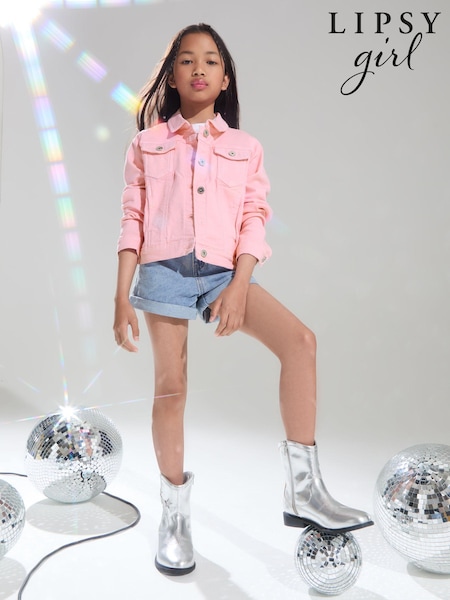 Lipsy Pink Denim Western Jacket (From 3-16yrs) (B29621) | R$ 225 - R$ 305
