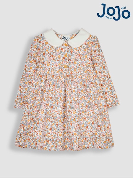Muștar galben - Rochie cu Floral Peter Pan JoJo Maman Bébé (B29684) | 171 LEI