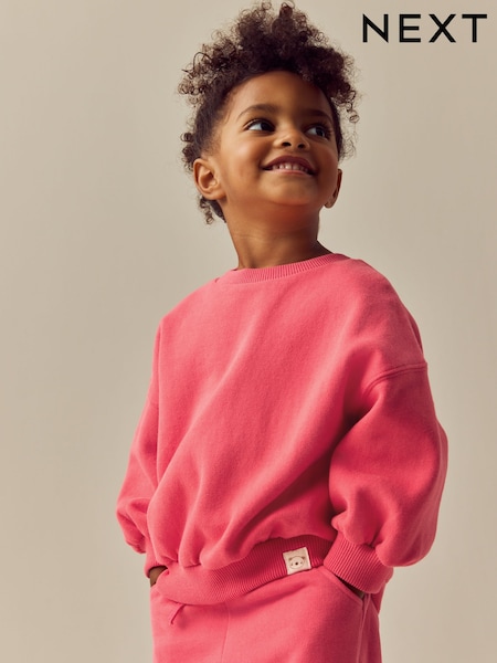 وردي مرجاني - Crew Sweatshirt (3mths-7yrs) (B29701) | ‏48 ر.س.‏ - ‏60 ر.س.‏