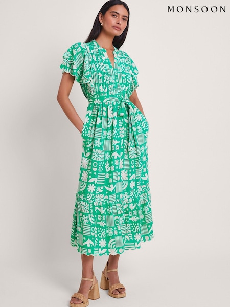 Monsoon Dario Print Dress (B29812) | 268 LEI