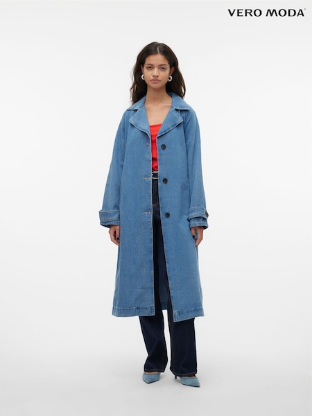VERO MODA Blue Denim Trench Coat (B29840) | €38