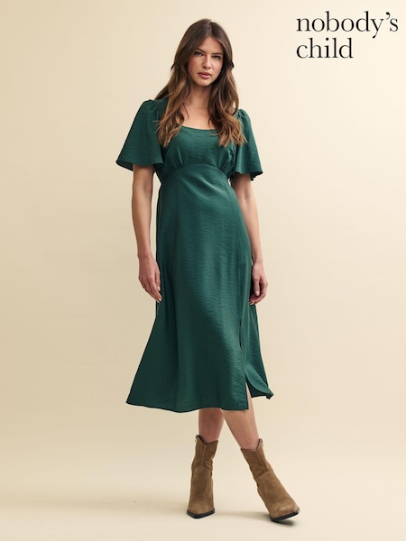 Nobodys Child Green Dee Dee Midi Dress (B29871) | €37