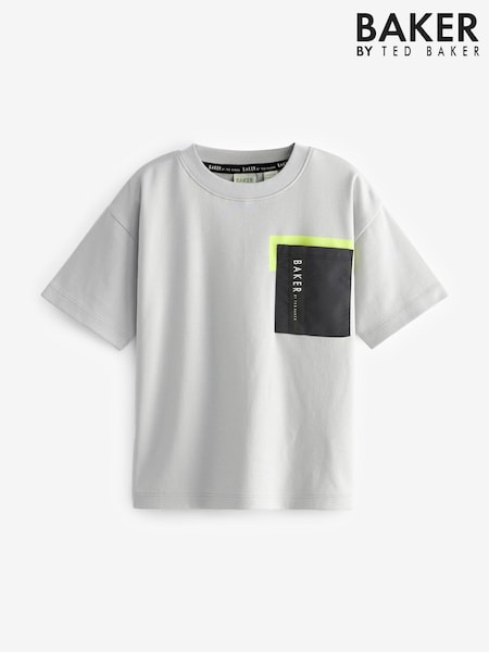 Baker by Ted Baker Grey 100% Cotton Pocket T-Shirt (B29940) | €24 - €29