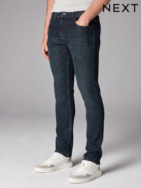 Blau Dunkel Gewaschen - Skinny Fit Classic Stretch Jeans (B30002) | 7 €