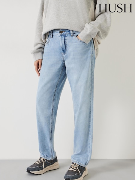 Hush Light Wash Blue Boyfriend 100% Cotton Jeans (B30043) | $135