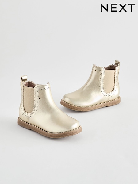 Gold Wide Fit (G) Chelsea Ankle Boots (B30110) | 97 QAR - 110 QAR