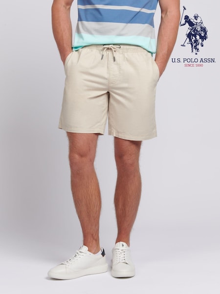 U.S. Polo Assn. Natural Mens Linen Blend Deck Shorts (B30274) | €80