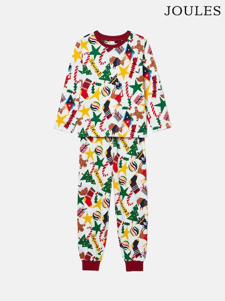 Joules Cream Cotton Christmas Pyjamas (B30348) | AED110 - AED134