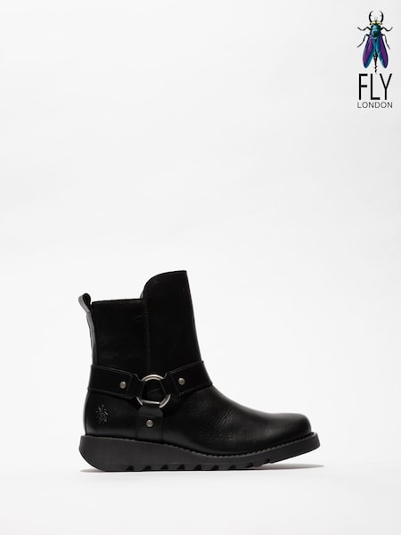 Fly London Soch Ankle Black Boots (B30492) | R$ 1,430