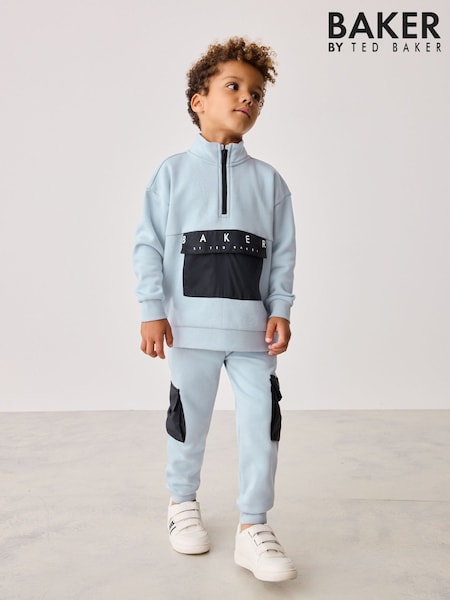 modra - Baker by Ted Baker Funnel Zip Neck Sweatshirt and Joggers Set (B30670) | € 32 - € 38