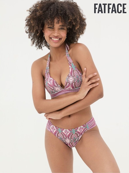 FatFace Pink Porth Detail Paisley Bikini Bottoms (B30681) | €12.50