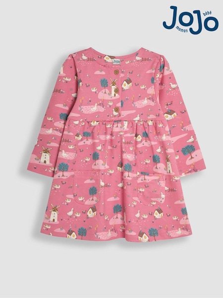 Pink Homestead Friends - JoJo Maman Bébé Button Front Dress (B30737) | 38 €