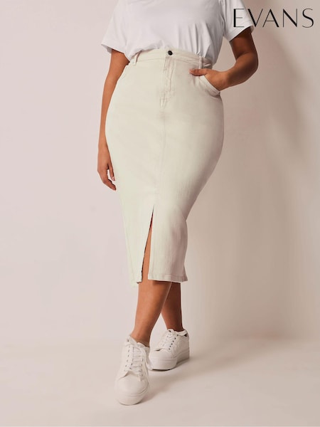 Weiß - Evans Denim Skirt (B30769) | 34 €