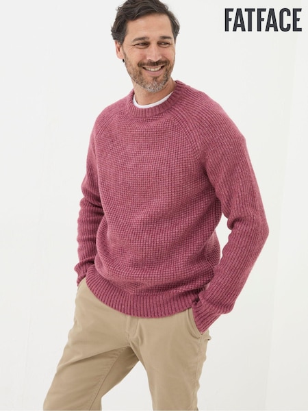 FatFace Calder Dark Pink Crew Neck Jumper (B30871) | €33