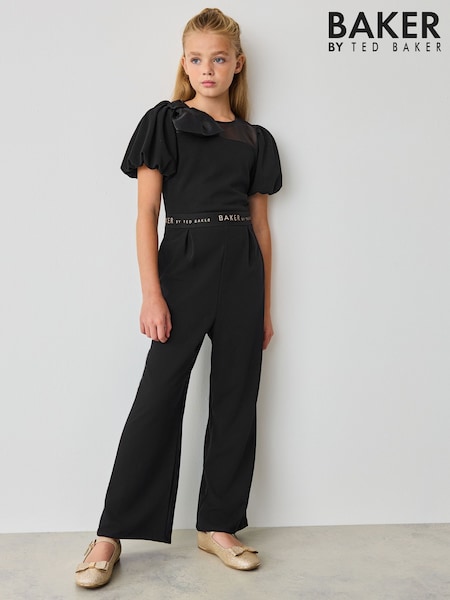 Baker by Ted Baker Organza Bow Detail Black Jumpsuit (B30909) | 187 LEI - 213 LEI