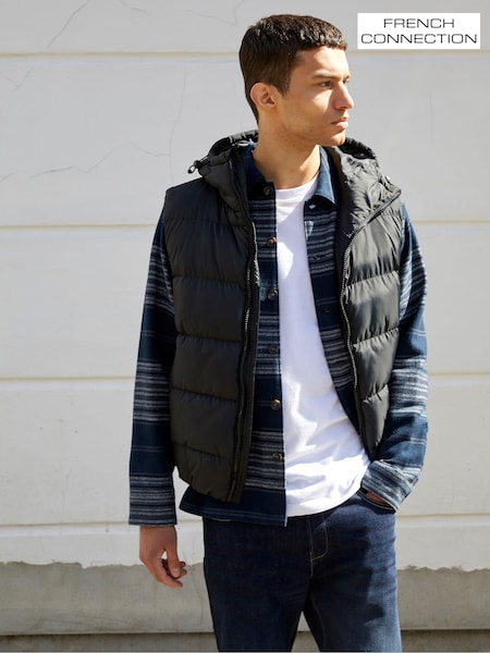 French Connection Black Hooded Gilet (B33001) | €76